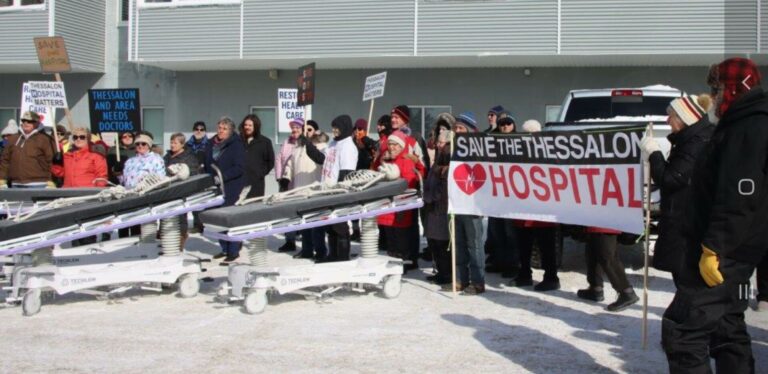 Protest on Thessalon hospital closure takes place on Highway 17